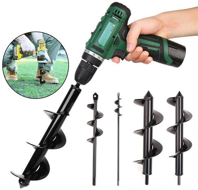 흙파기 아이스오거 드릴 얼음 머신 깨는 기계 로드 송어 축제 겨울 구멍 뚫기 낚시 전동 빙어 민물 앵커, 직경 4cm x 길이 45cm, 1개