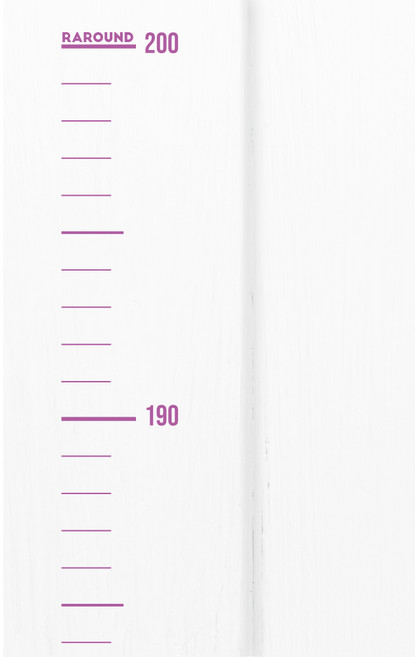 라라운드 자체제작 심플 키재기 스티커 200cm, 투명 퍼플