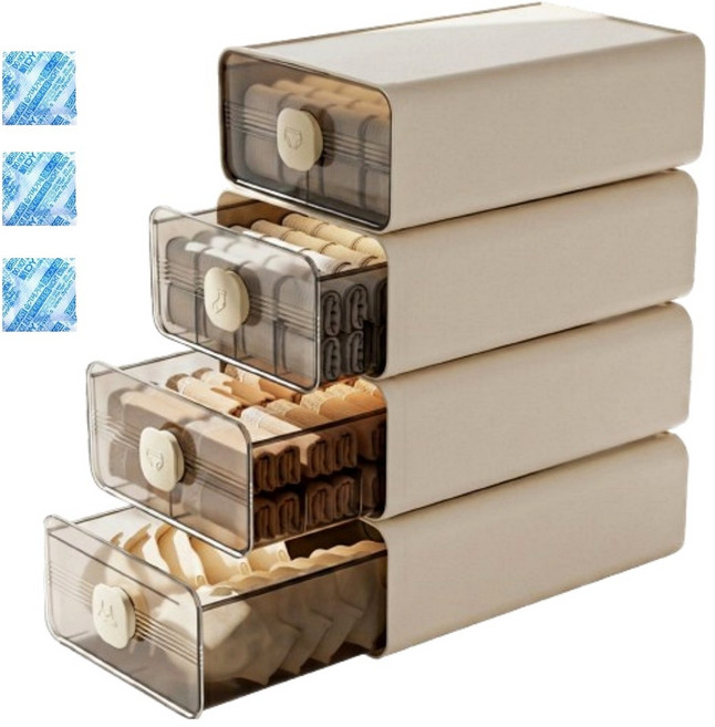 제습제포함 프리미엄 서랍형 적층형 속옷정리함(1칸 10칸 15칸/1칸 12칸 24칸) 대형 특대형 2가지사이즈, 1개, 팬티 전용