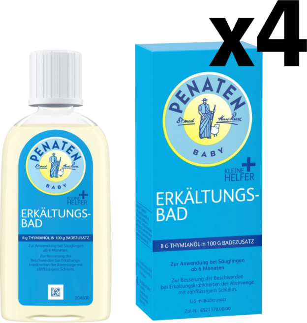 페나텐 감기바스 베이비 아기 목욕 125ml, 4개