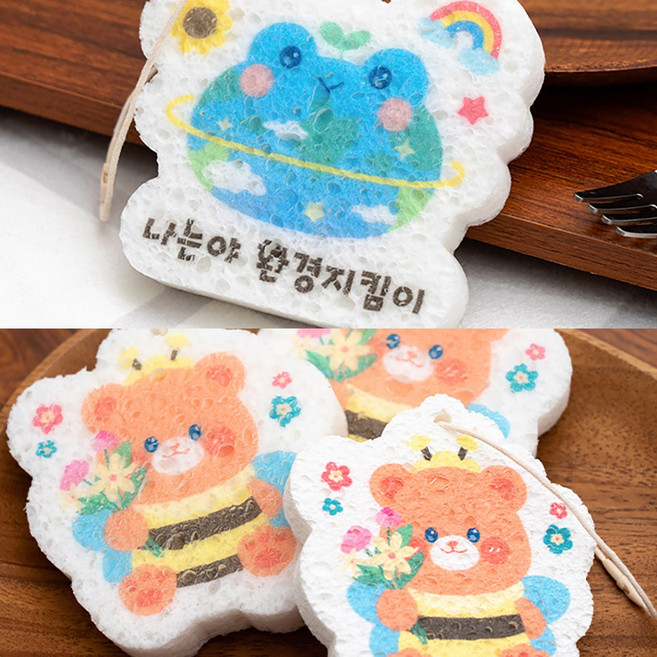 천연수세미 압축수세미 제로웨이스트만들기 친환경셀룰로오스 환경지킴, 나는야 환경지킴이