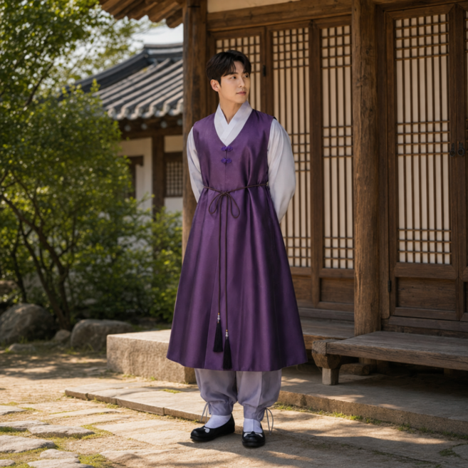 [신비로운 전통] 쾌자 6가지 색상 남자 한복 전통의상 난타복 외국인 선물