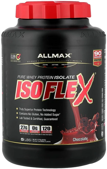 올맥스 Isoflex 순수 분리유청단백질 초콜릿 2.27kg(5lbs), 1개, 2.27kg - 쿠팡