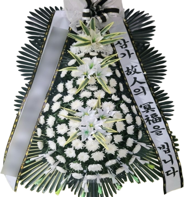 이가플라워 근조화환 장례식장 꽃배달 전국당일, 정품 3단 기본  근조화환