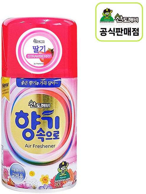 산도깨비 향기속으로 리필용 방향제 딸기향, 290ml, 3개