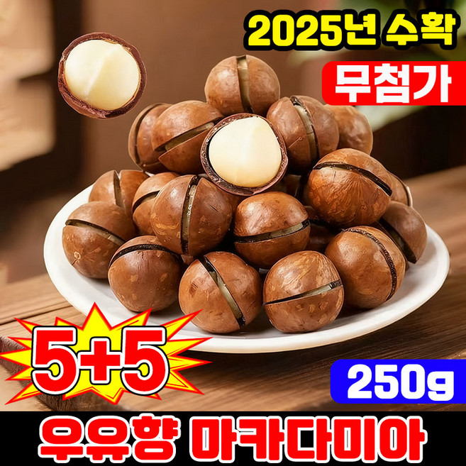 [오프너 증정] 1/1+1 무첨가 통 마카다미아 견과류 까먹는 마카다미아 선물세트 건강 간식 대용량 프리미엄 껍질째 구운 마카다미아 너츠 크리미한 다미아 BCDE증정, 10개, 249g