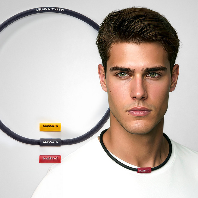 MASSA-G G2進化版鍺鈦能量項圈(5MM) 運動能量項圈 防水高強度 舒適配戴, 黑色, 1個
