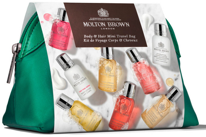몰튼브라운 여성용 여행파우치세트 샤워젤 5종바디로션샴푸컨디셔너, 1세트