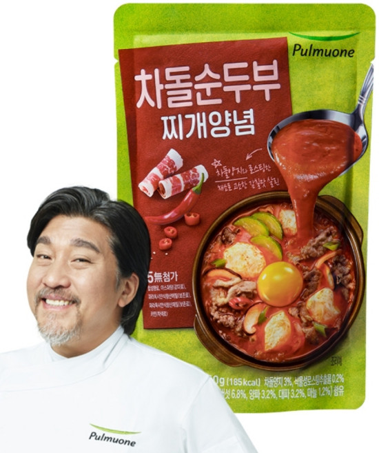 풀무원 차돌 순두부찌개 양념, 10개, 140g
