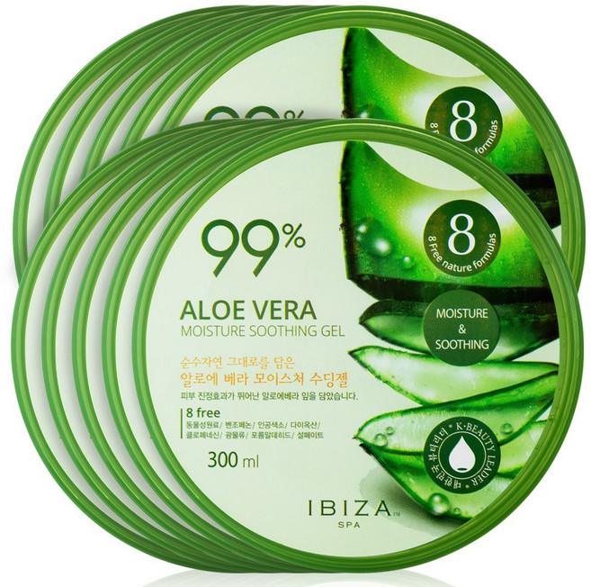 이비자 스파 알로에베라 모이스춰 수딩젤 300mlx10개, 10개, 300ml