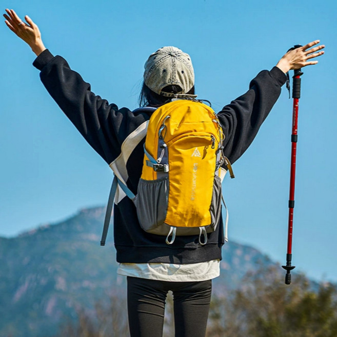 Sorpci 등산가방 경량 등산배낭 여행용 백팩, 20L, 옐로우