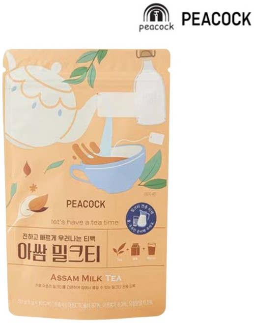 피코크 아쌈 밀크티, 1개, 10개입, 5g