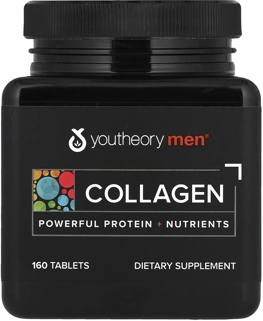 단백질 비타민 철분 마그내슘 칼슘 Youtheory 남성용 콜라겐 160정 고루고루섭취해주세요, 1개 - 쿠팡