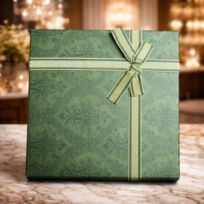 AEGEN 고급 선물 포장 박스 쇼핑백 세트, 1세트, 그린 - 쿠팡