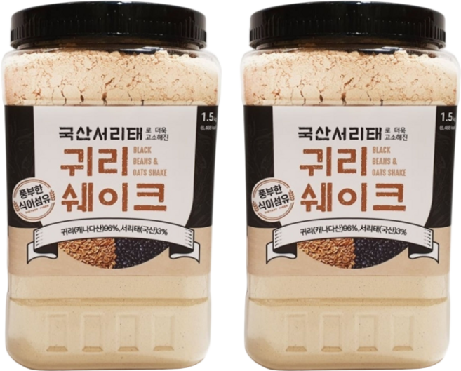 태광선식 국산 서리태 귀리쉐이크 1.5kg, 2개