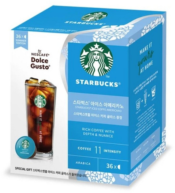 스타벅스 아이스아메리카노 돌체구스트 캡슐커피 36개입, 1개