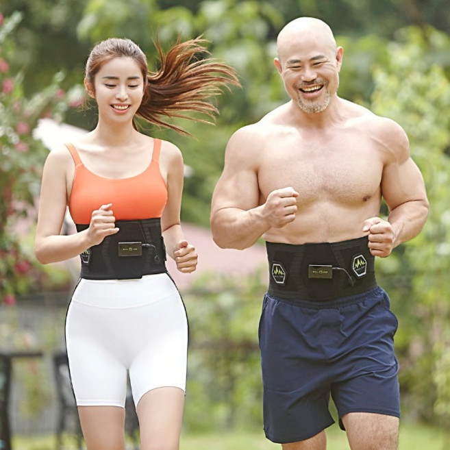 리얼EMS 복근 뱃살 복부 코어 저주파 운동기구 다이어트 홈트레이닝, 5. XXL (44~48인치), 블랙