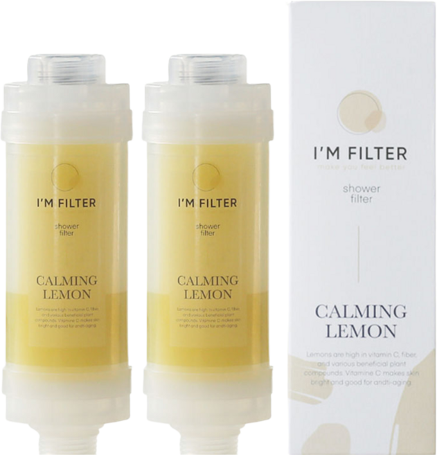 아임필터 비타민 녹물 염소 제거 향기 샤워 필터, 카밍레몬, 2개