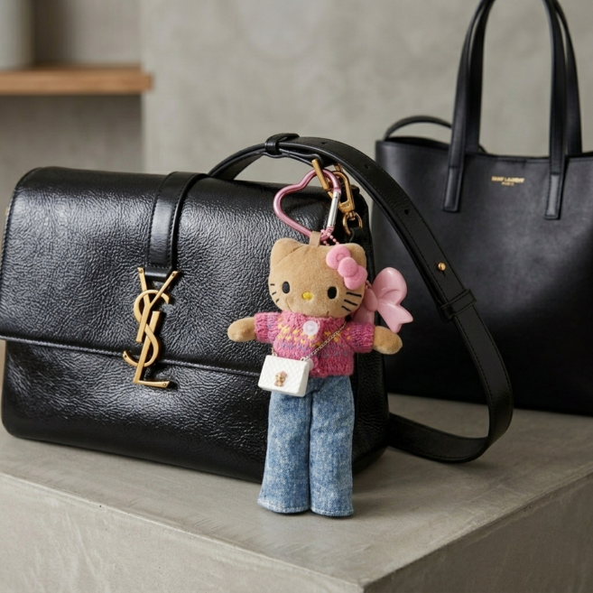 롱다리 리본 태닝고양이 인형 키링 가방악세사리 하이냥이