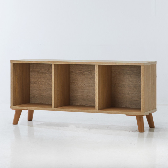 모던탑21 가족서재 스토리 다용도 수납 3칸 가로형 책장 책꽂이, 스토리 3칸 가로형 책장(오크)