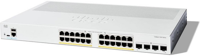 CISCO Catalyst 1300 24port PoE 4x1G SFP C1300-24P-4G 24포트 스위칭허브 PoE CBS350-24P-4G후속, 1개