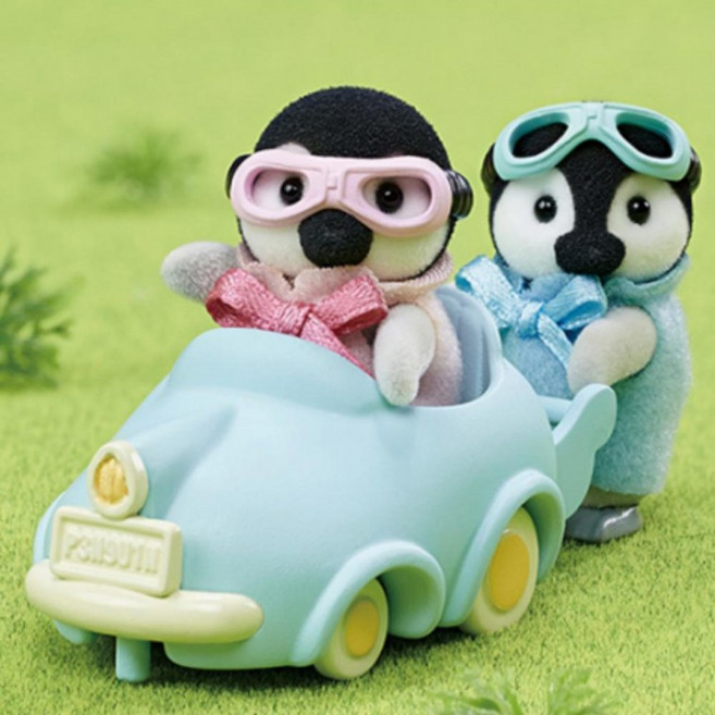 도모아 실바니안 패밀리 펭귄 듀오 붕붕카 세트 인형 피규어 장난감