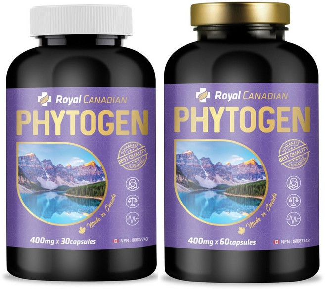 ROYAL CANADIAN Phytogen 로얄캐네디언 파이토젠 린넨 추출물 400mg 30캡슐 60캡슐, 1개