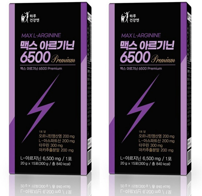 하루건강엔 맥스 아르기닌 6500, 2박스, 300g