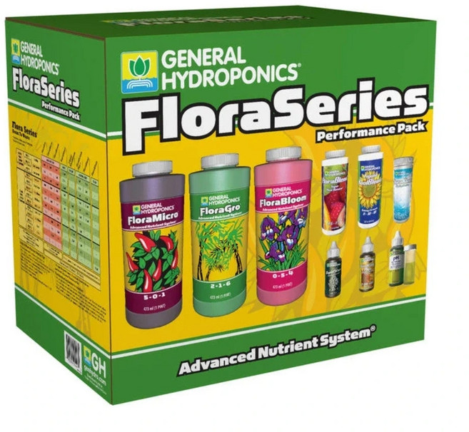 General Hydroponics Flora Series 퍼포먼스 팩 식물영양제 복합비료