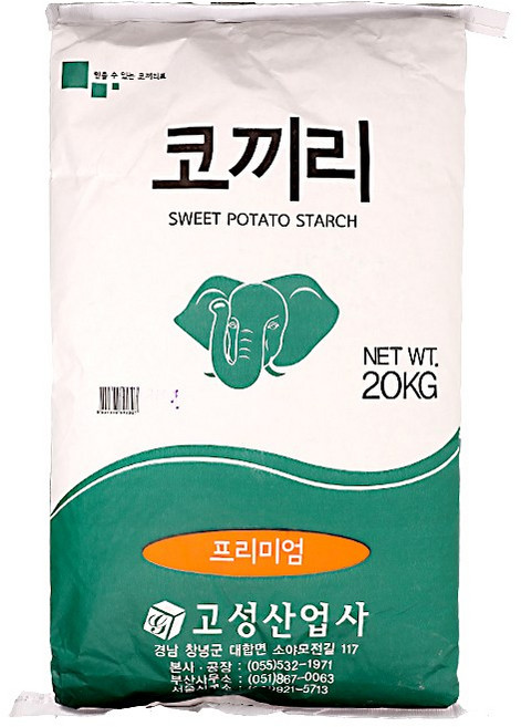 코끼리 기타분말가루 고성 고구마 전분 0.7 20KG 전분, 1개