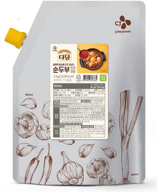 다담 순두부 양념, 6개, 2kg