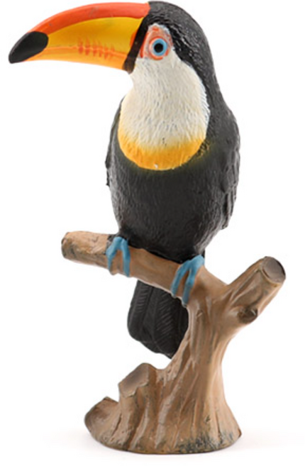 제트피규어 큰부리새 조류 새 피규어 장난감 모형, 1개