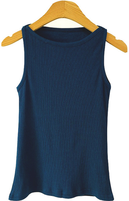 보트넥 골지 나시 티셔츠 민소매티