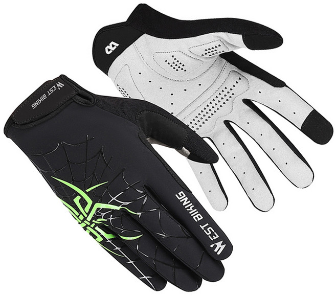 시그니처베이지 자전거 라이딩 장갑 긴장갑 YPZ241, 1세트, 그린