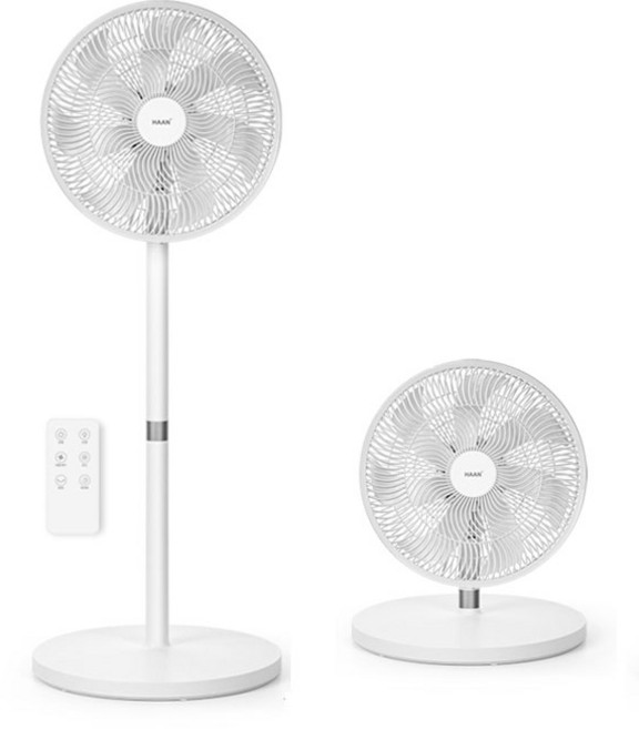 한경희 길이조절 7엽 발터치 선풍기, 클린화이트