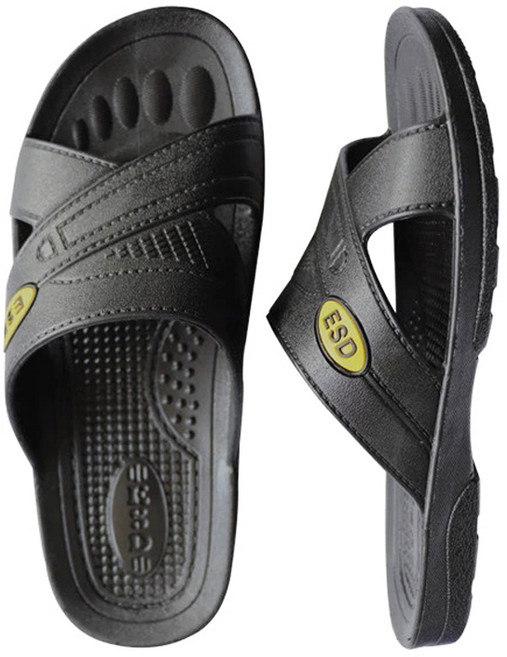 VEGA 제전슬리퍼 정전기방지 제전화 클린룸 VASES2201, 1개, 블랙