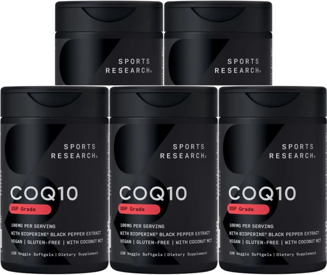 Sports Research 스포츠리서치 CoQ10 코큐텐 100mg, 120정, 5개 - 쿠팡