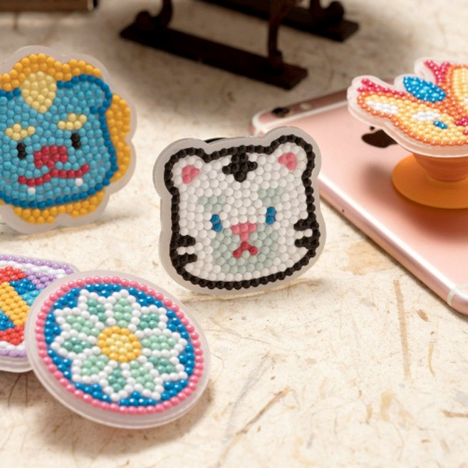 보석십자수 보석톡 만들기 그립 전통문양 동물그림, 해태