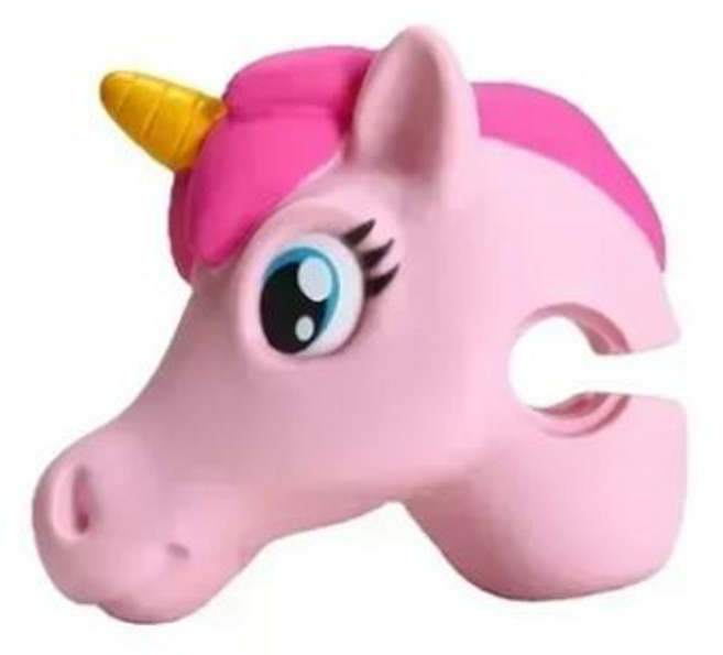 아동용 유니콘 헤드 장난감 자전거 장식 스쿠터 액세서리 핸들 바 생일 선물 1PC, 02 Pink, 02 Pink