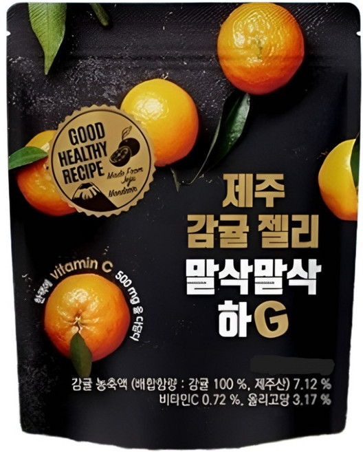 제주 감귤젤리 말삭말삭하G, 78g, 3개