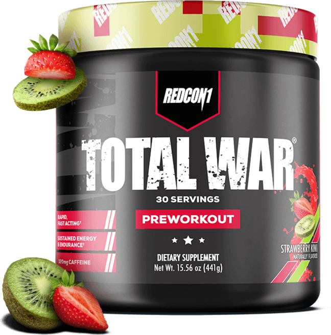 Redcon1 TOTAL WAR 토탈 워 30서빙, Strawberry Kiwi, 1개, 441g