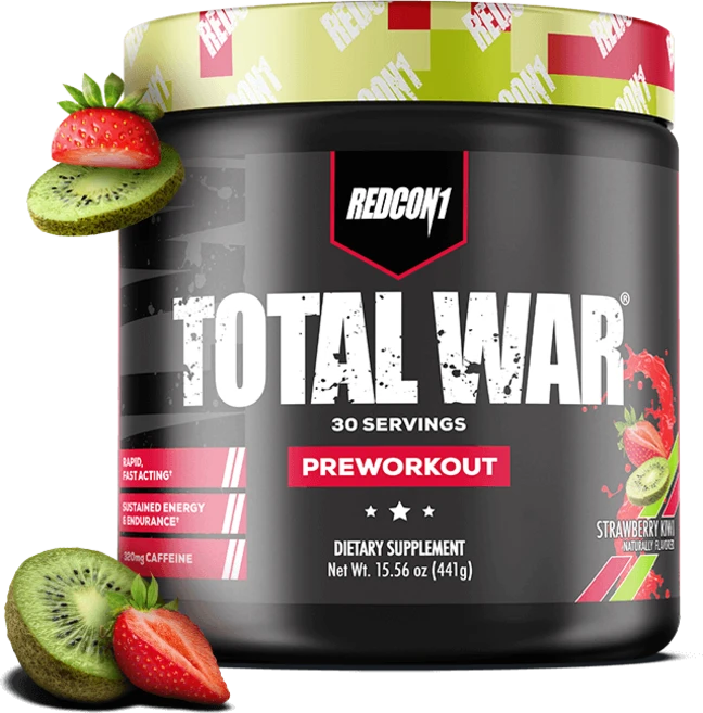 Redcon1 TOTAL WAR 토탈 워 30서빙, Strawberry Kiwi, 1개, 441g - 쿠팡
