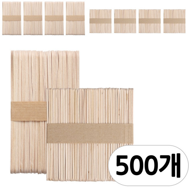 [모핸] 아이스크림 막대 (하드스틱), 나무(소+대)혼합, 10봉