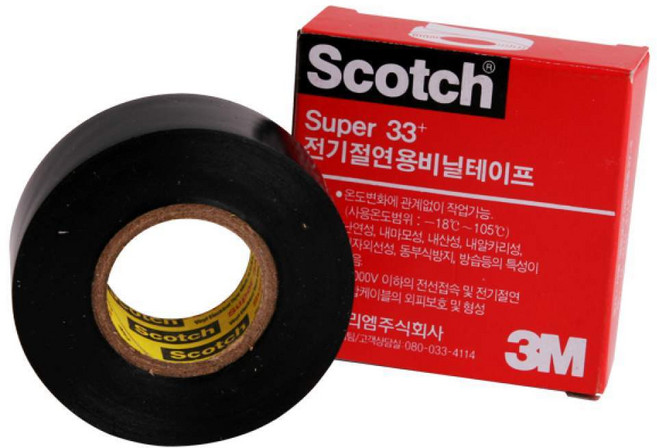 3M 33 전기절연용 비닐테이프 19mm x 10M, 1개