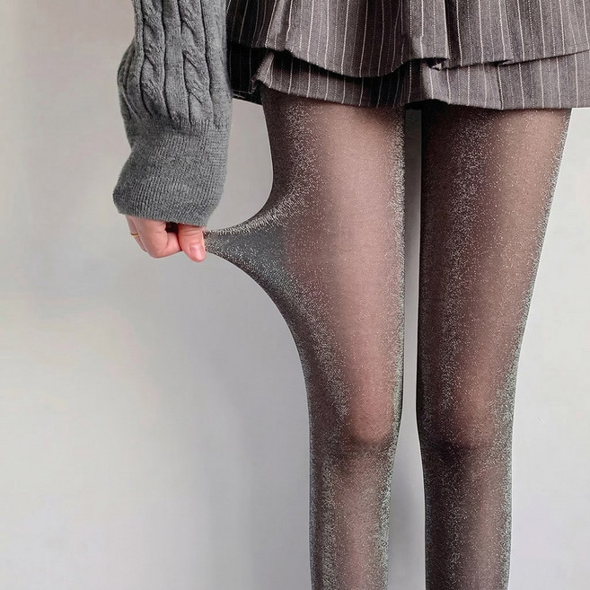 여성 펄 글리터 팬티스타킹 반짝이 은사 시스루 유발 스타킹 하객룩 파티룩 데일리 코디 타이즈
