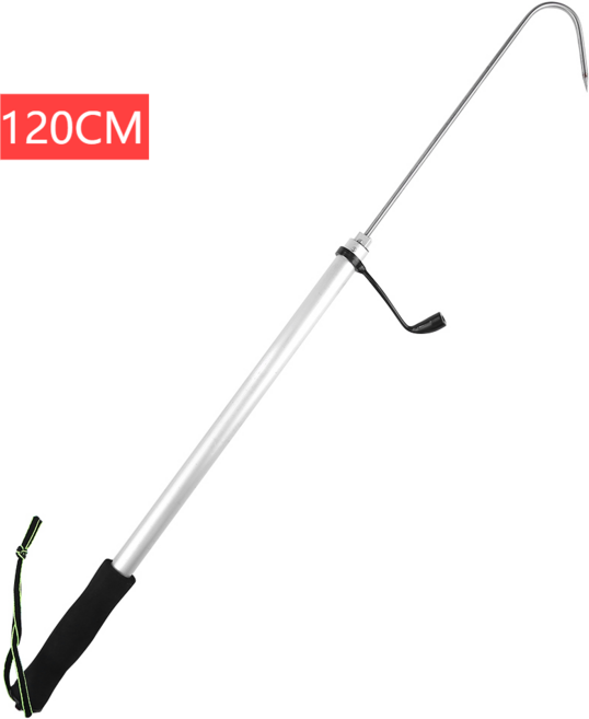 물고기 개프 스테인레스 스틸 얼음 낚시 스피어 홀더 그리퍼 도구 액세서리, 1Pc 120cm, 1개