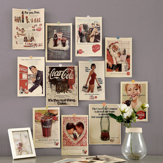 LAVERTON 감성 인테리어 레트로 12종 포스터 세트 벽장식 사진 복고 꾸미기 카페 홈데코 미니 빈티지, RP05-코카콜라
