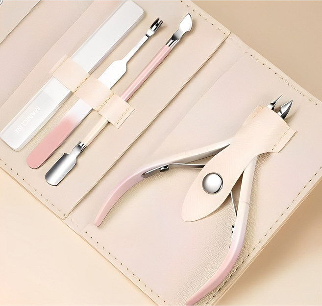 웨젼 셀프 네일 니퍼 세트 큐티클 제거 4종, 1개, 핑크