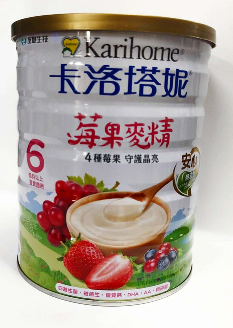 Karihome 卡洛塔妮 莓果配方奶粉 6個月以上適用 4種莓果 守護晶亮, 650 公克, 1個裝