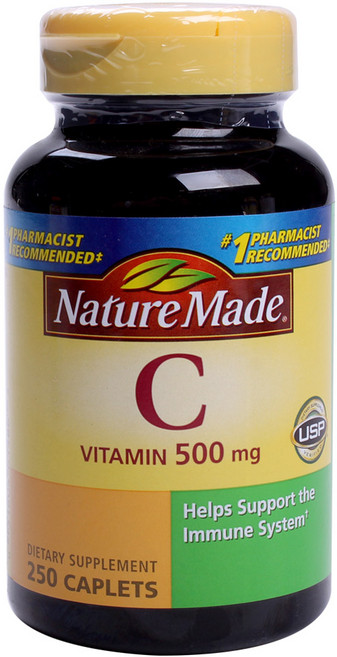 Nature Made 萊萃美 維他命C補充錠 500mg, 250顆, 1罐